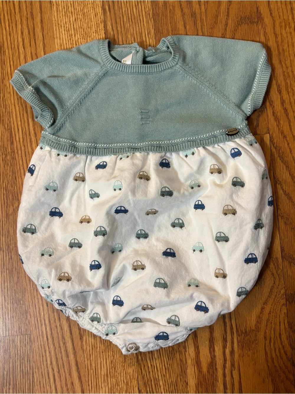 Mayoral Short Sleeve Combo Romper 12M